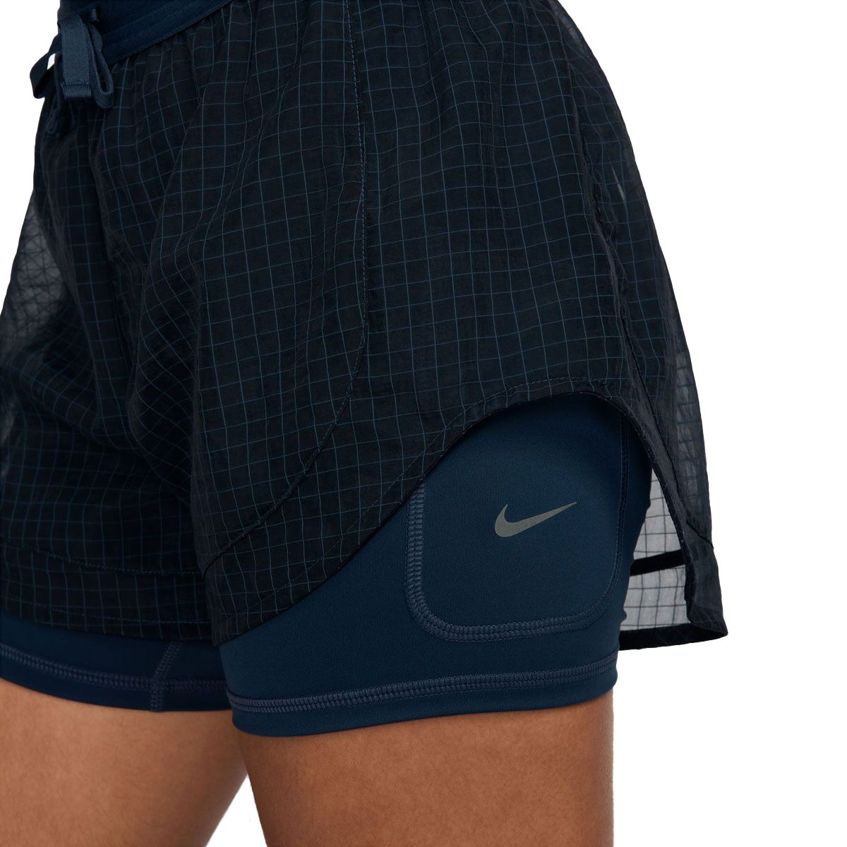 Nike Womens Running Division Dri-FIT Mid-Rise 3 Inch 2-in-1 Running Shorts - Navy slider