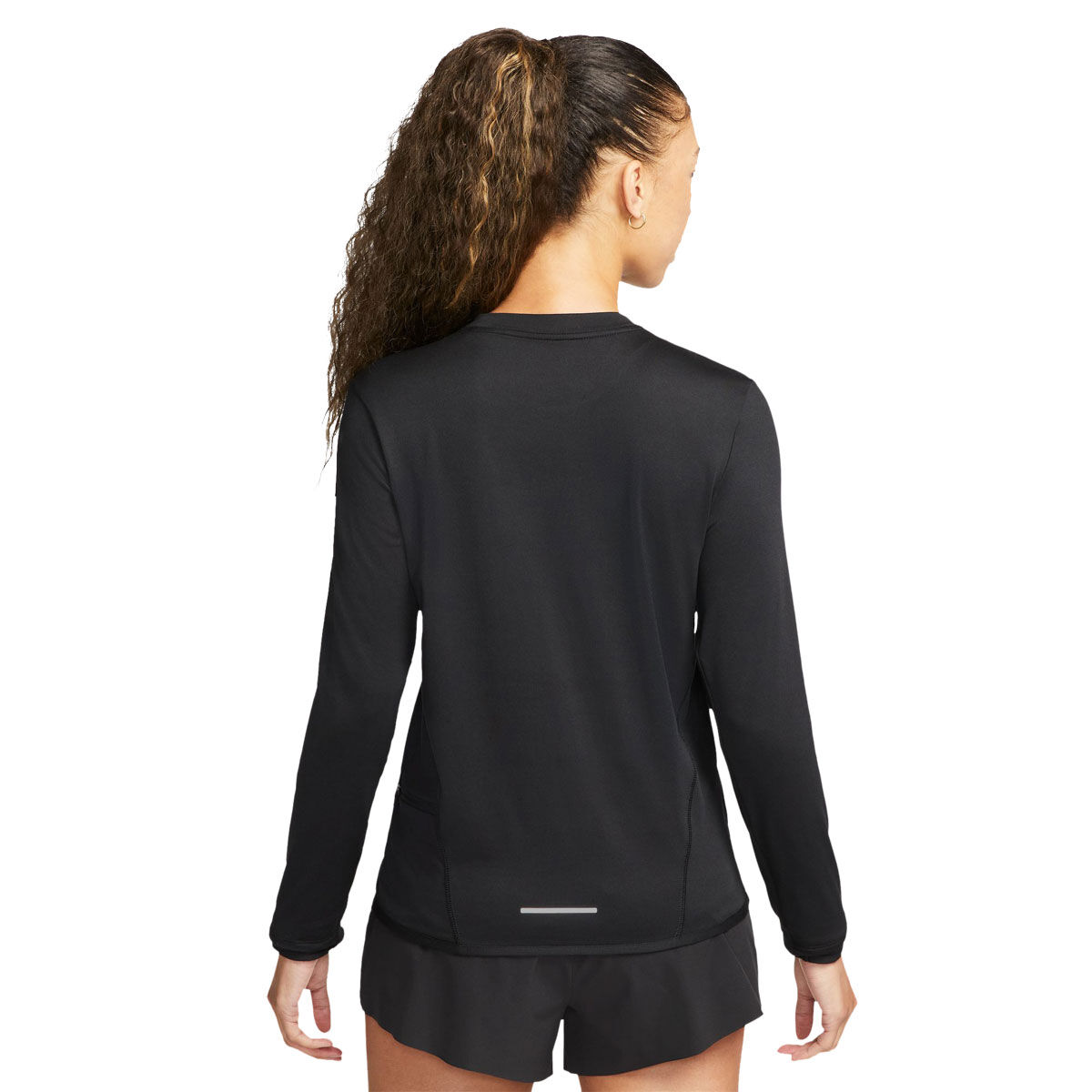 Nike Womens Swift Dri-FIT Element UV Long Sleeve Running Top - Black slider