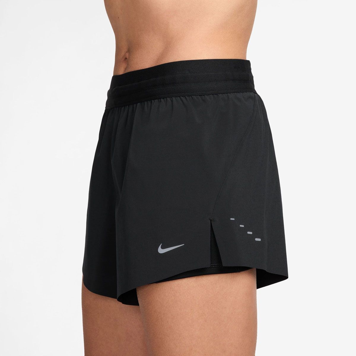 Nike Womens Swift Dri-FIT Mid Rise 2 in 1 Running Shorts - Brown slider