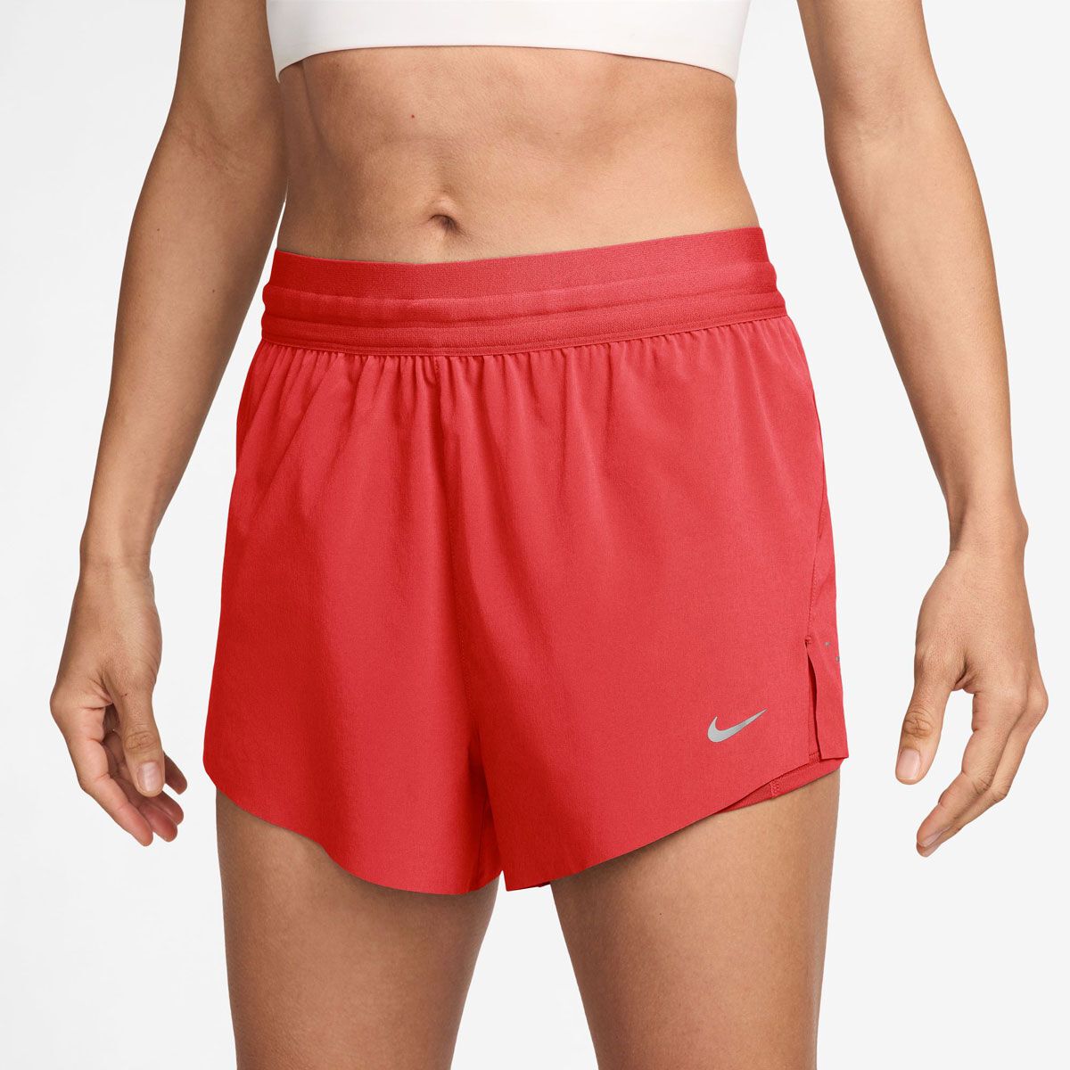 Nike Womens Swift Dri-FIT Mid Rise 2 in 1 Running Shorts - Brown slider