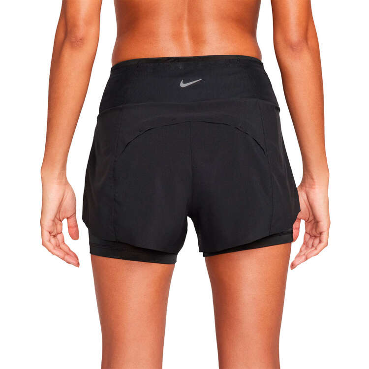 Nike Womens Swift Dri-FIT Mid Rise 3 Inch 2 in 1 Running Shorts - Black slider