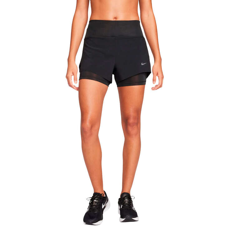 Nike Womens Swift Dri-FIT Mid Rise 3 Inch 2 in 1 Running Shorts - Black slider