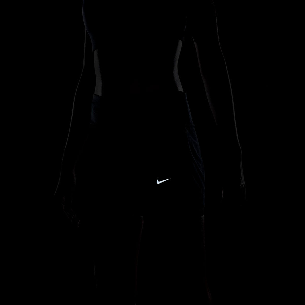 Nike Womens Swift Dri-FIT Mid Rise 3 Inch 2 in 1 Running Shorts Black XS - Black slider