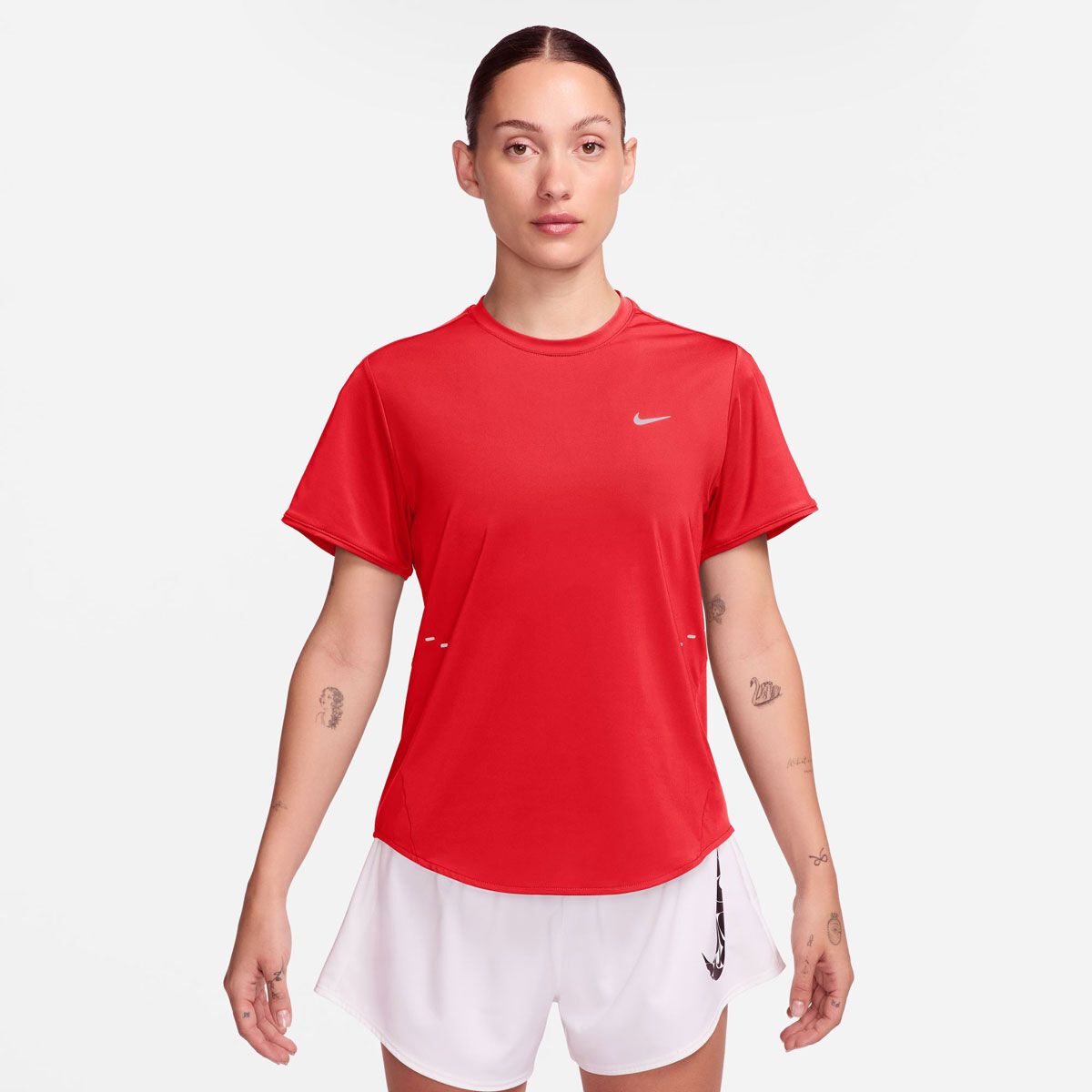 Nike Womens Swift Dri-FIT Short Sleeve Running Top - Crimson slider