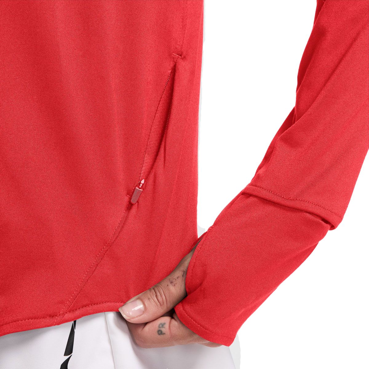 Nike Womens Swift Dri-FIT UV Half Zip Running Top Crimson L - Crimson slider