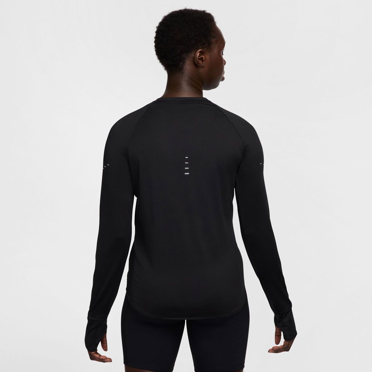 Nike Womens Swift Dri-FIT UV Long Sleeve Crew Running Top - Black slider