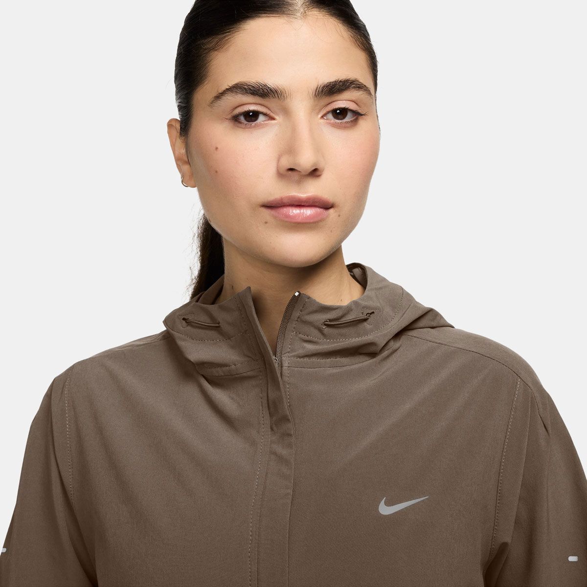 Nike Womens Swift Repel Packable Running Jacket - Brown slider