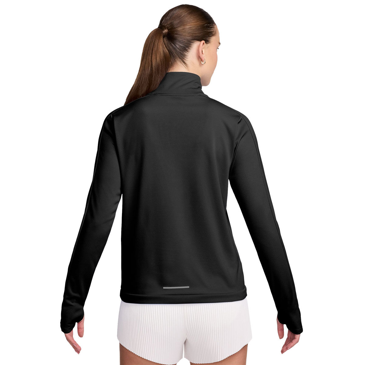 Nike Womens Swoosh Dri-FIT 1/2 Zip Running Top - Black/White slider