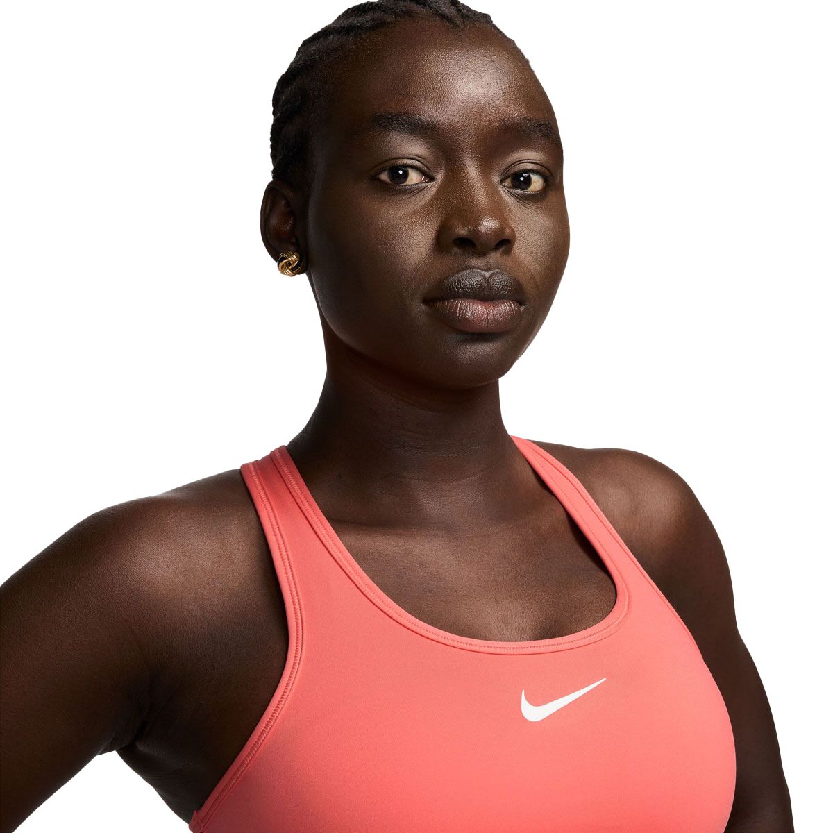 Nike Womens Swoosh Dri-FIT Medium Supoprt Sports Bra - Orange slider