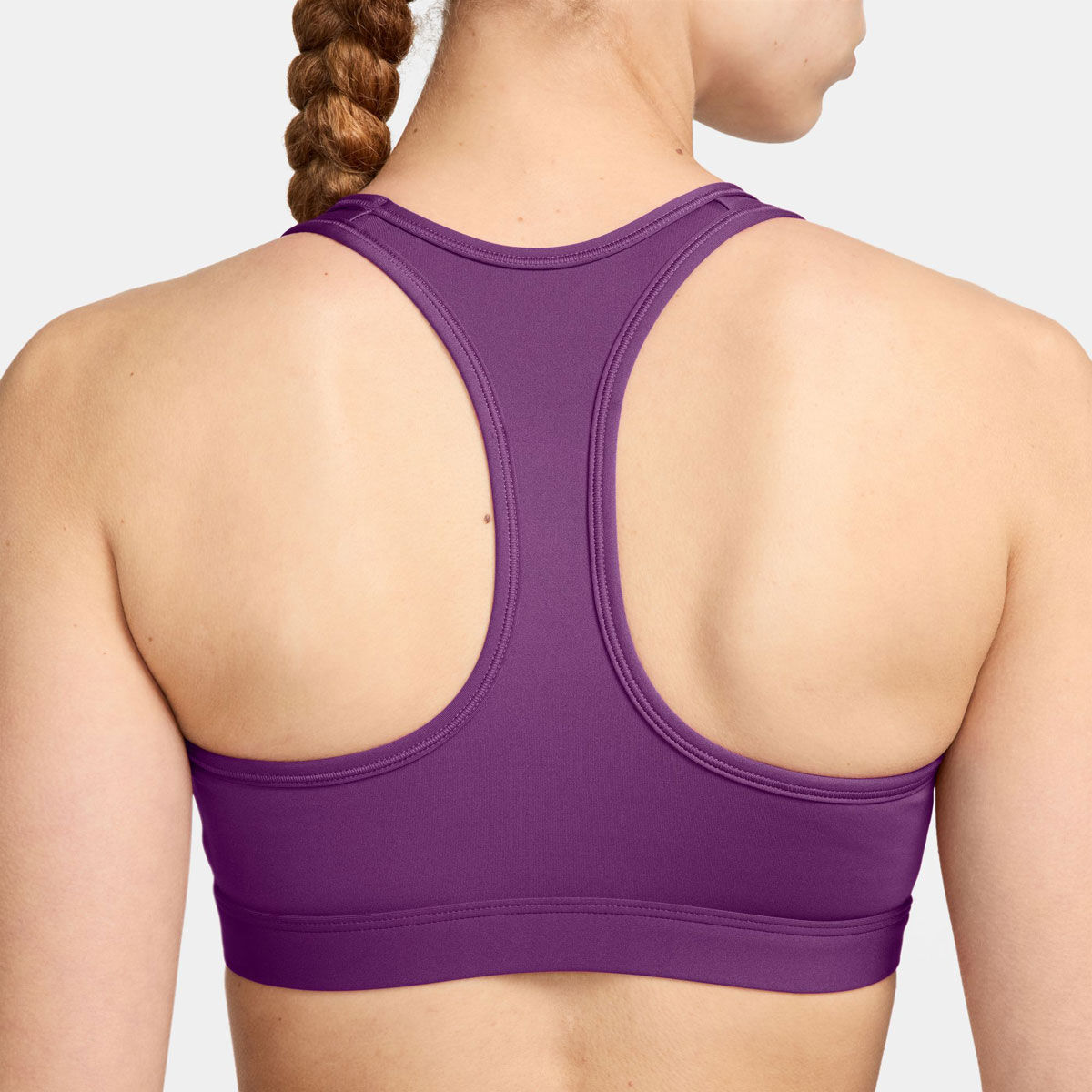 Nike Womens Swoosh Dri-FIT Medium Support Padded Sports Bra - White slider