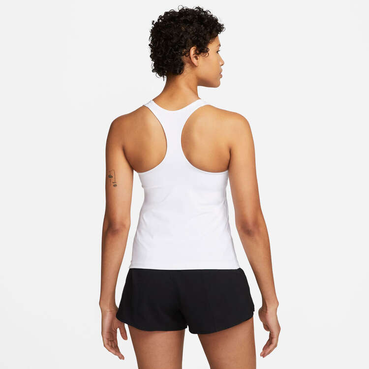 Nike Womens Swoosh Dri-FIT Medium Support Padded Sports Bra Tank - White slider