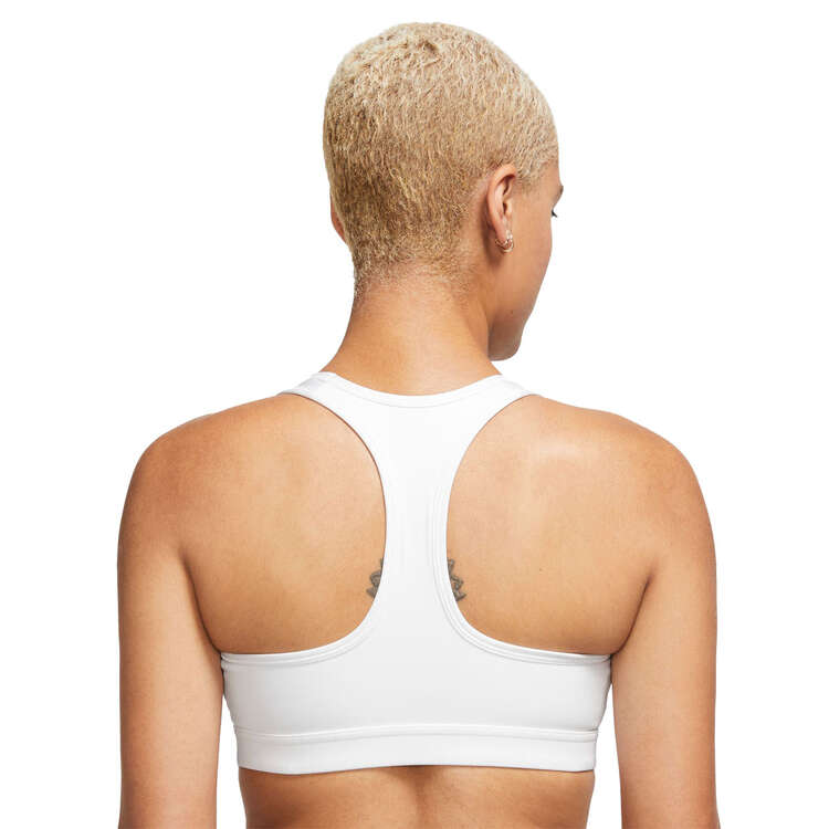 Nike Womens Swoosh Dri-FIT Medium Support Padded Sports Bra - White slider