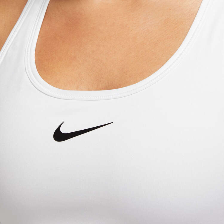 Nike Womens Swoosh Dri-FIT Medium Support Padded Sports Bra - White slider