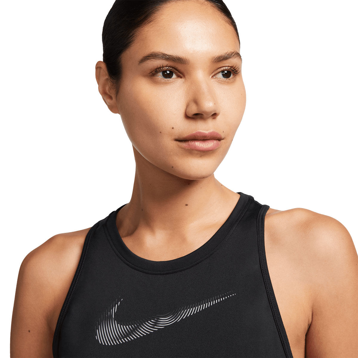 Nike Womens Swoosh Dri-FIT Running Tank - Black slider