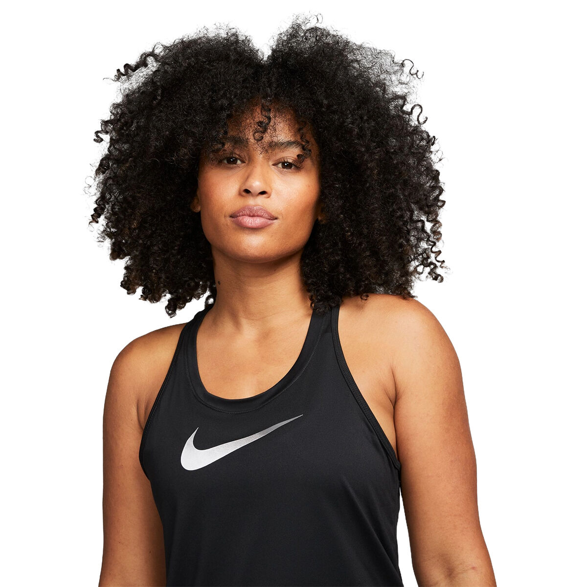 Nike Womens Swoosh Dri-FIT Running Tank - Black slider