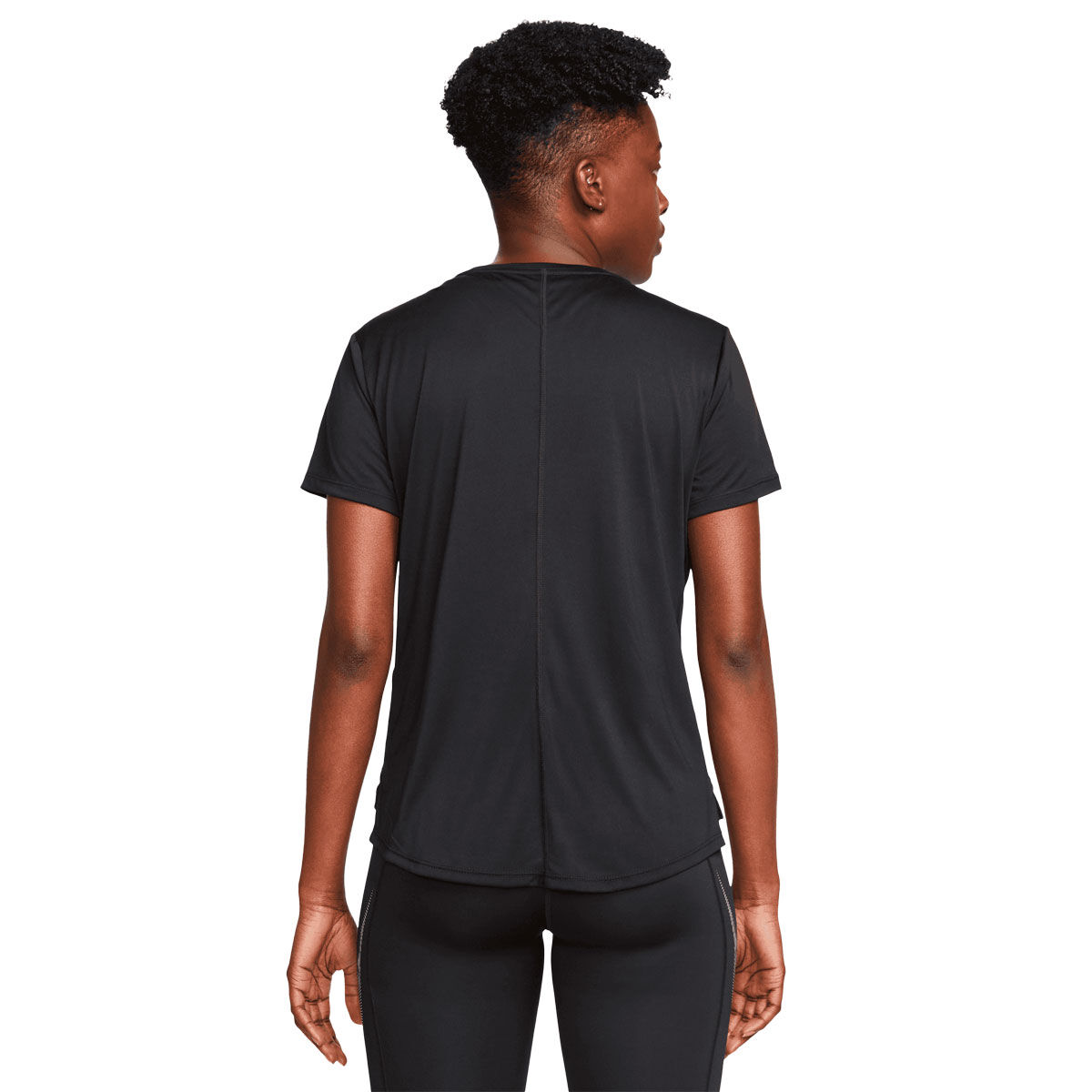 Nike Womens Swoosh Dri-FIT Running Tee - Black slider