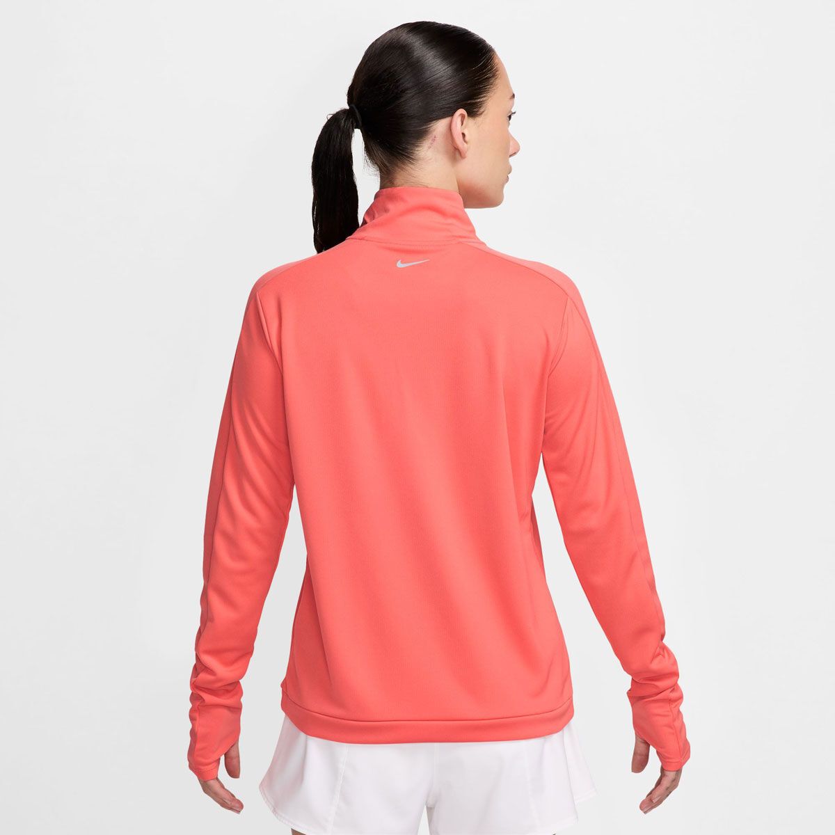 Nike Womens Swoosh Half Zip Running Mid Layer - Orange slider