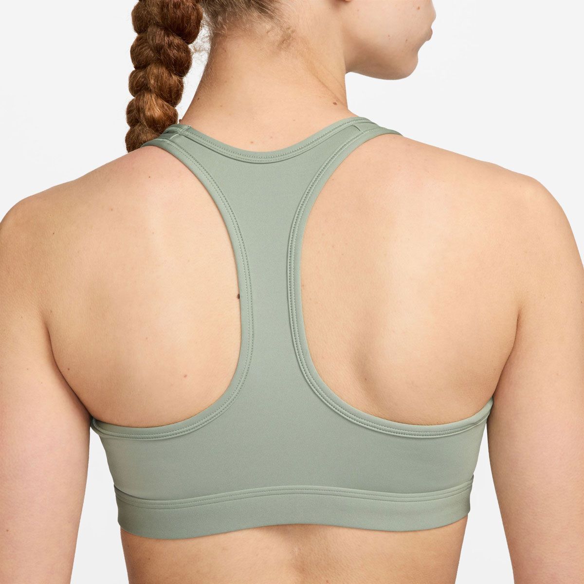 Nike Womens Swoosh Medium Support Padded Logo Sports Bra - Plum slider