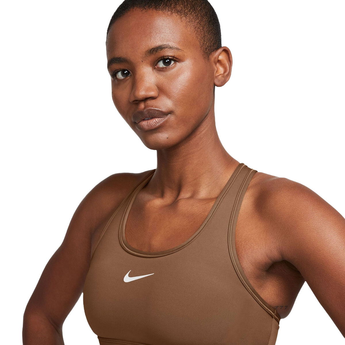 Nike Womens Swoosh Medium Support Padded Sports Bra - Navy slider