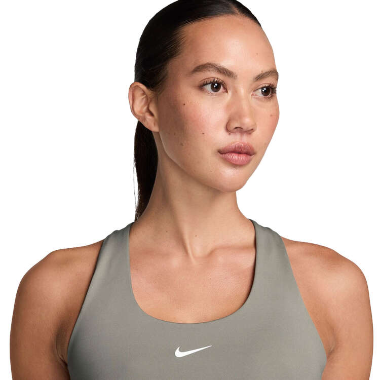 Nike Womens Swoosh Medium Support Padded Sports Bra Tank - Army slider