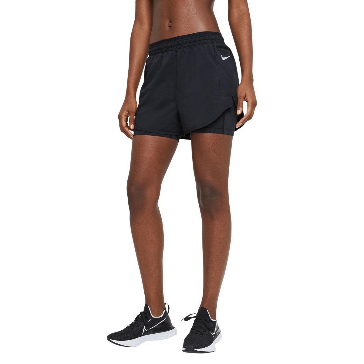 Nike Womens Tempo Luxe 2 in 1 Running Shorts Black XS - Black slider