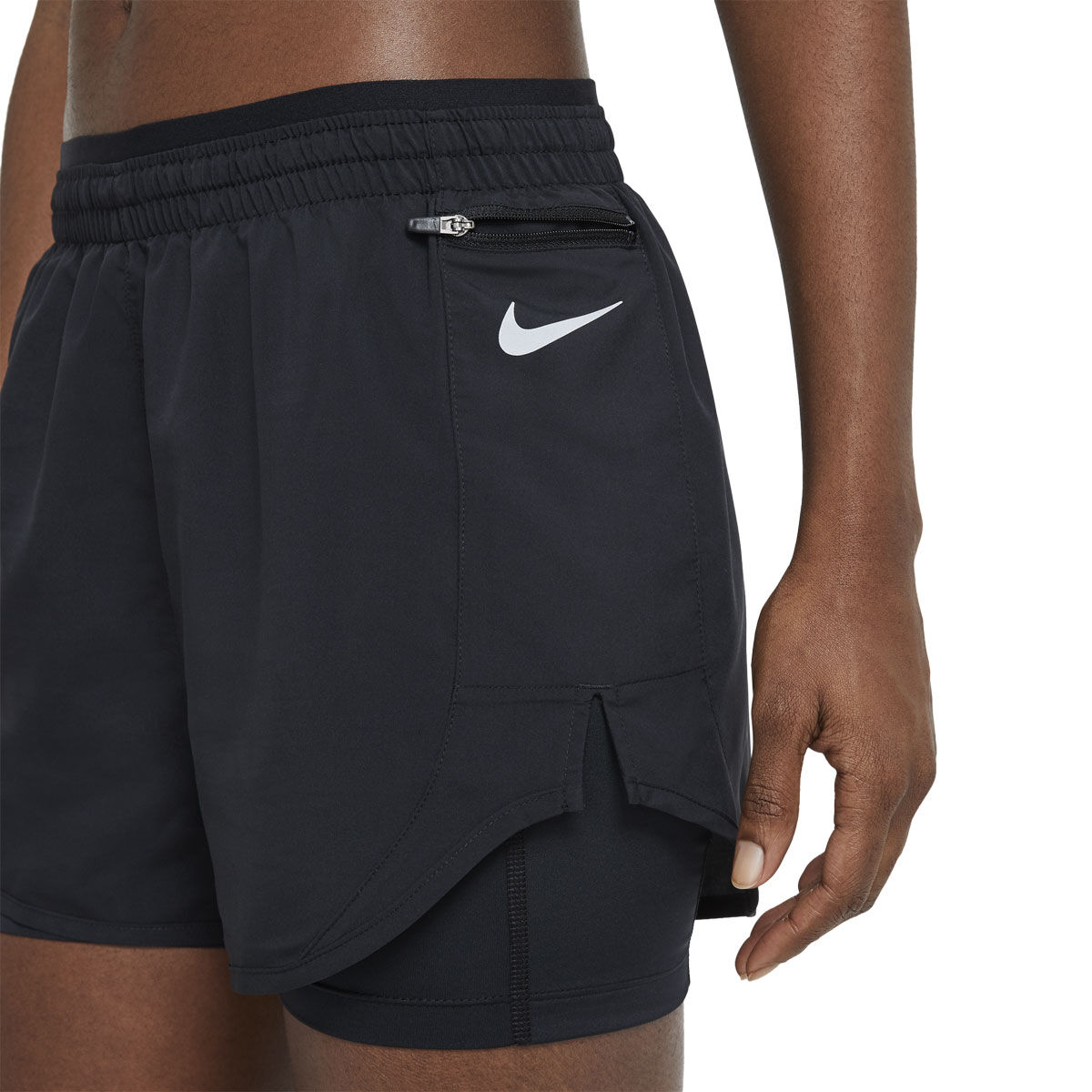 Nike Womens Tempo Luxe 2 in 1 Running Shorts Black XS - Black slider