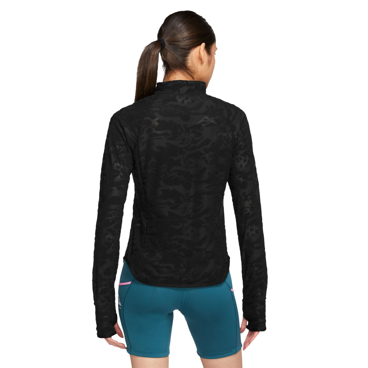 Nike Womens Trail Dri-FIT 1/4 Zip Long Sleeve Top - Black slider