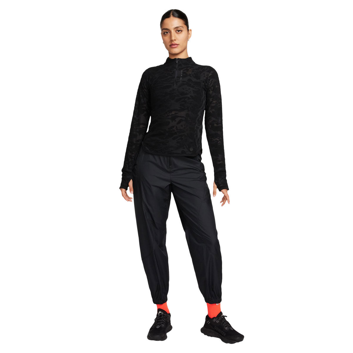 Nike Womens Trail Dri-FIT 1/4 Zip Long Sleeve Top - Black slider