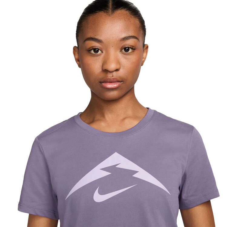 Nike Womens Trail Dri-FIT Running Tee - Purple slider