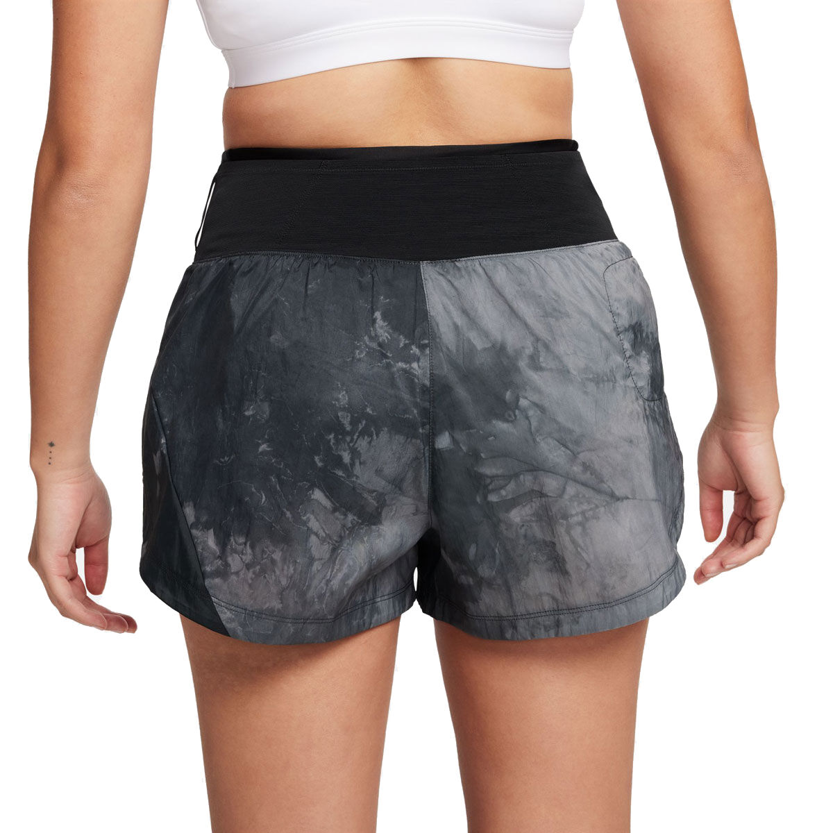 Nike Womens Trail Repel Mid Rise 3 Inch Brief-Lined Running Shorts - Black slider