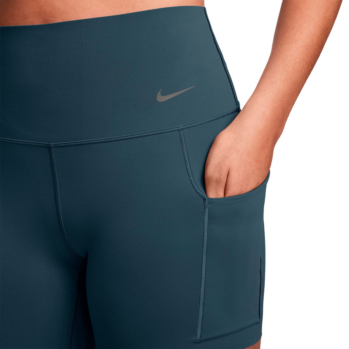 Nike Womens Universa Dri-FIT High Rise 5 Inch Short Tights - Navy slider