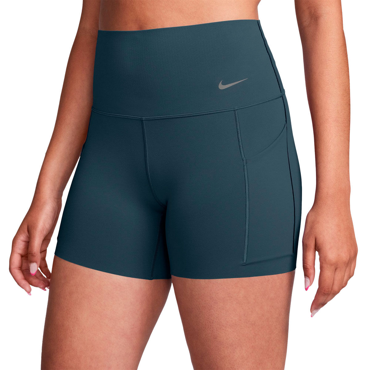 Nike Womens Universa Dri-FIT High Rise 5 Inch Short Tights Navy XS - Navy slider