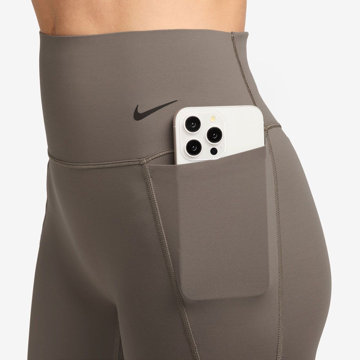 Nike Womens Universa Dri-FIT High Rise 7/8 Length Pocket Tights - Brown slider