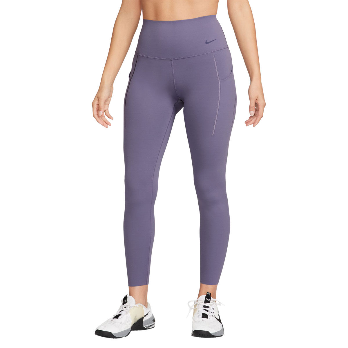 Nike Womens Universa Dri-FIT High Rise 7/8 Tights - Purple slider