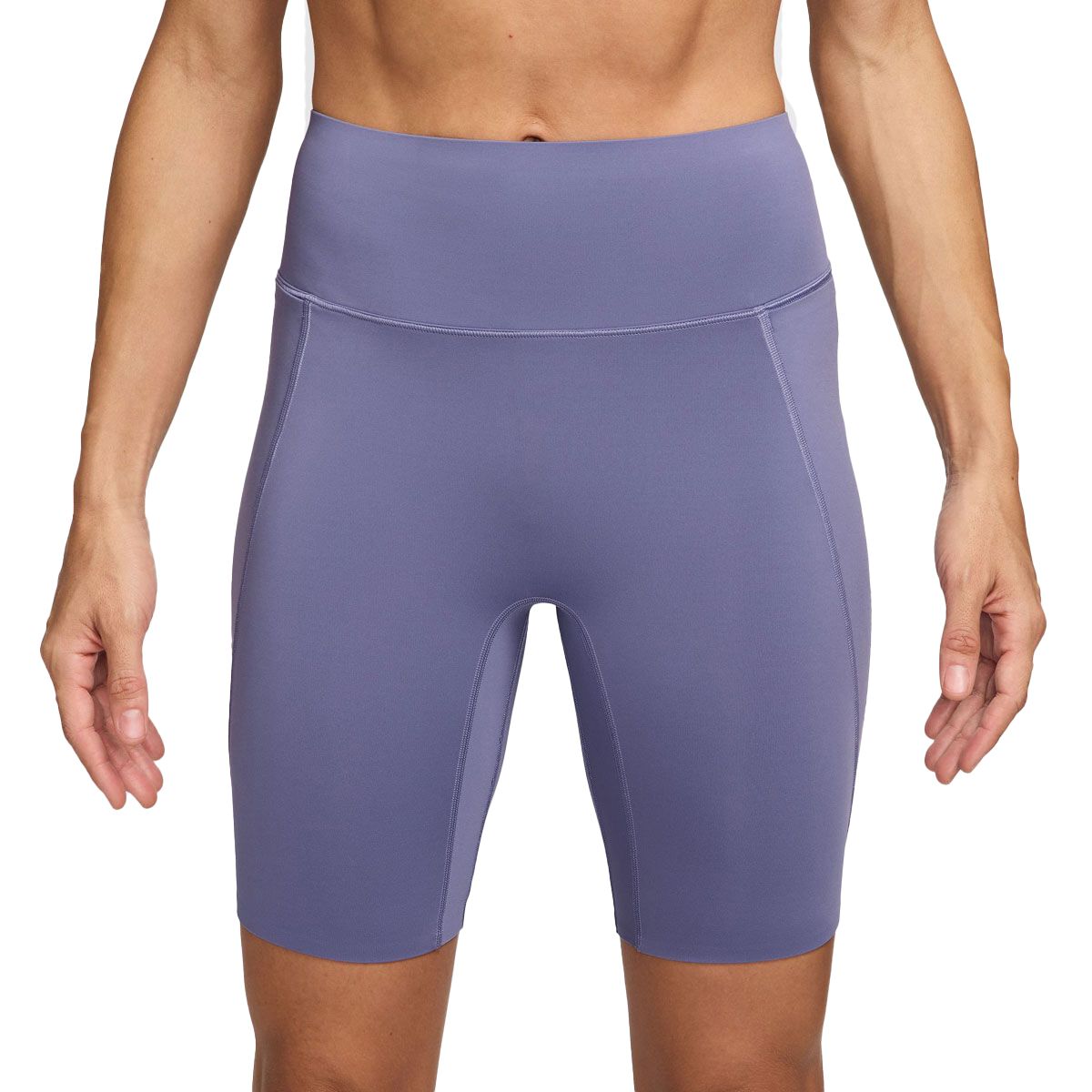 Nike Womens Universa Dri-FIT High Rise 8 Inch Pocket Short Tights - Amethyst