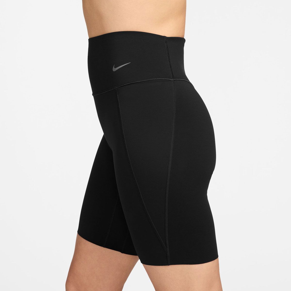 Nike Womens Universa Dri-FIT High Rise 8 Inch Short Pocket Tights - Black slider