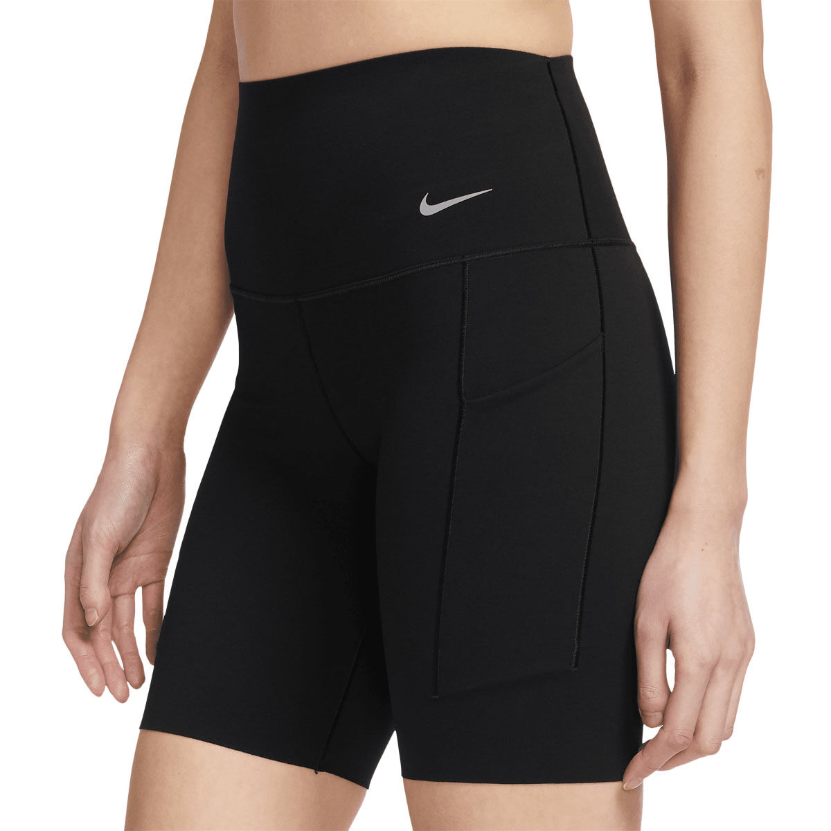 Nike Womens Universa High Rise 8 Inch Pocket Biker Shorts - Black slider