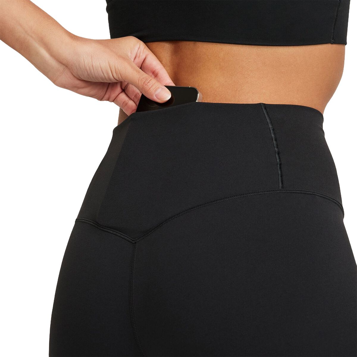 Nike Womens Zenvy Dri-FIT High Rise 5 Inch Bike Shorts - Black slider