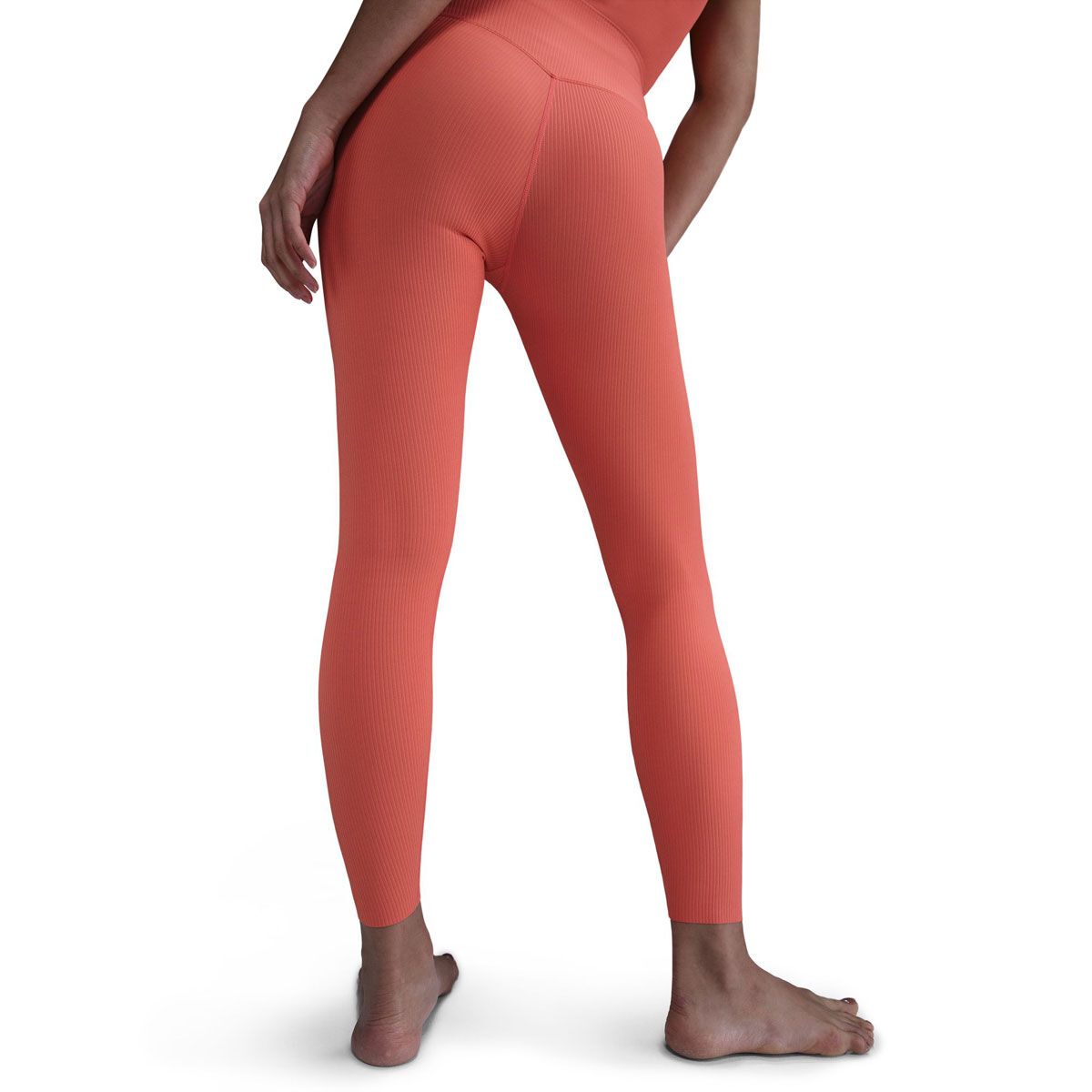 Nike Womens Zenvy Dri-FIT High Rise 7/8 Rib Tights - Orange slider