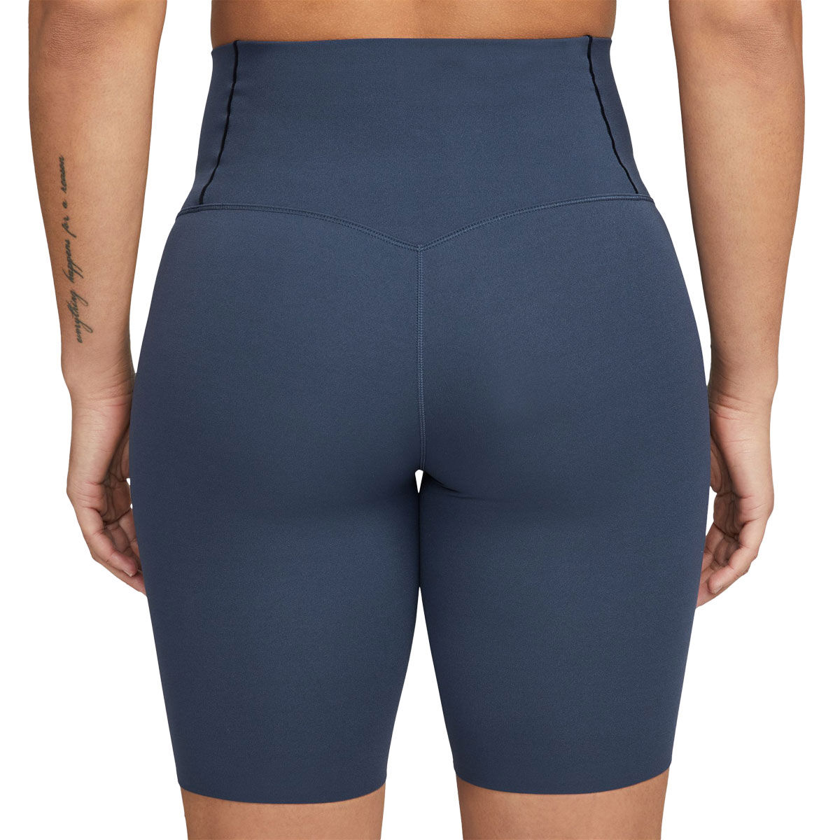 Nike Womens Zenvy Dri-FIT High Rise 8 Inch Bike Shorts Blue XS - Blue slider