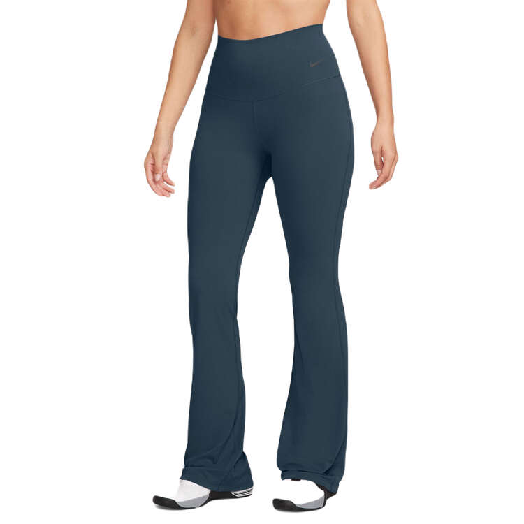 Nike Womens Zenvy Dri-FIT High Rise Flared Leggings - Navy slider