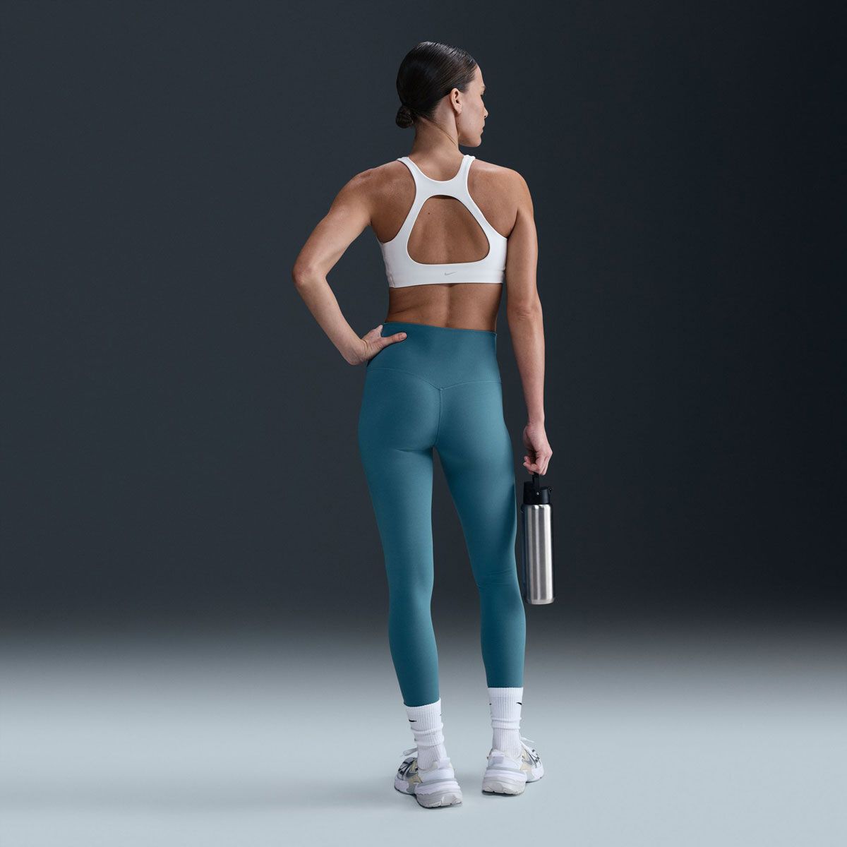 Nike Womens Zenvy Dri-FIT High Rise Full Length Tights - Blue slider