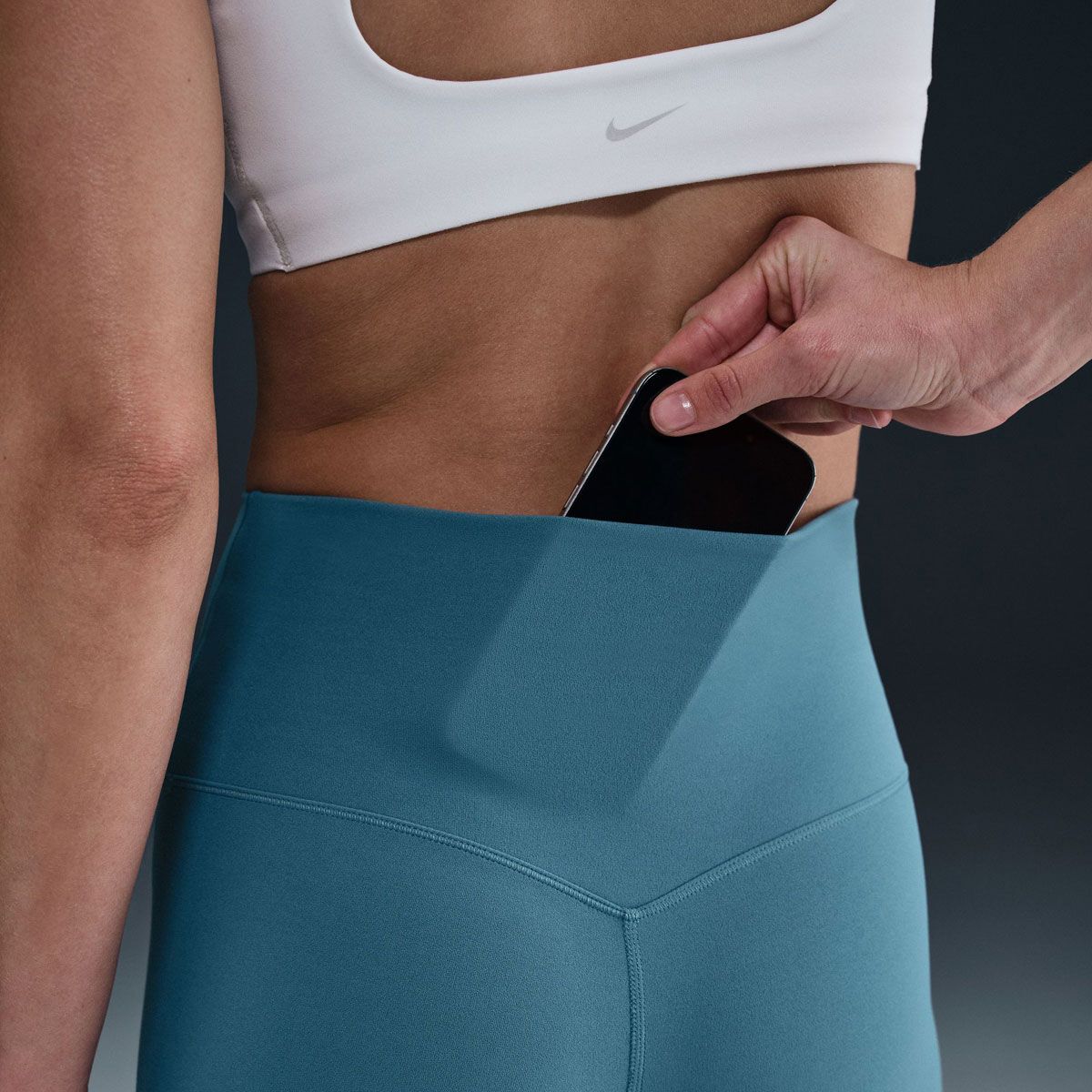 Nike Womens Zenvy Dri-FIT High Rise Full Length Tights - Blue slider