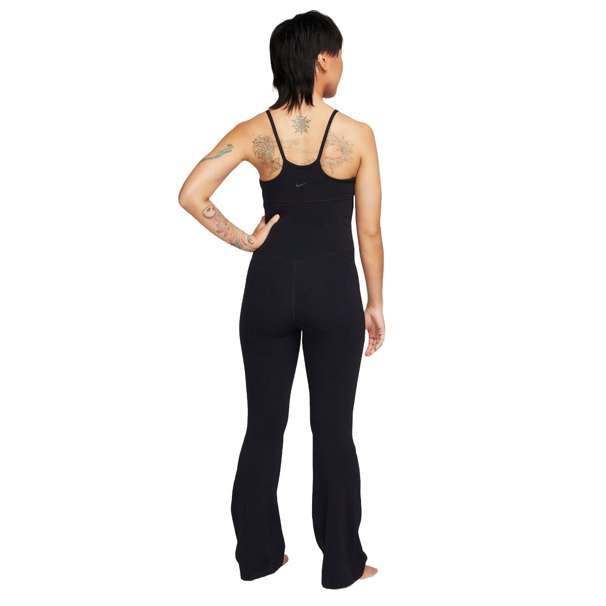 Nike Womens Zenvy Dri-FIT InfinaSoft Full Length Flared Bodysuit - Black slider