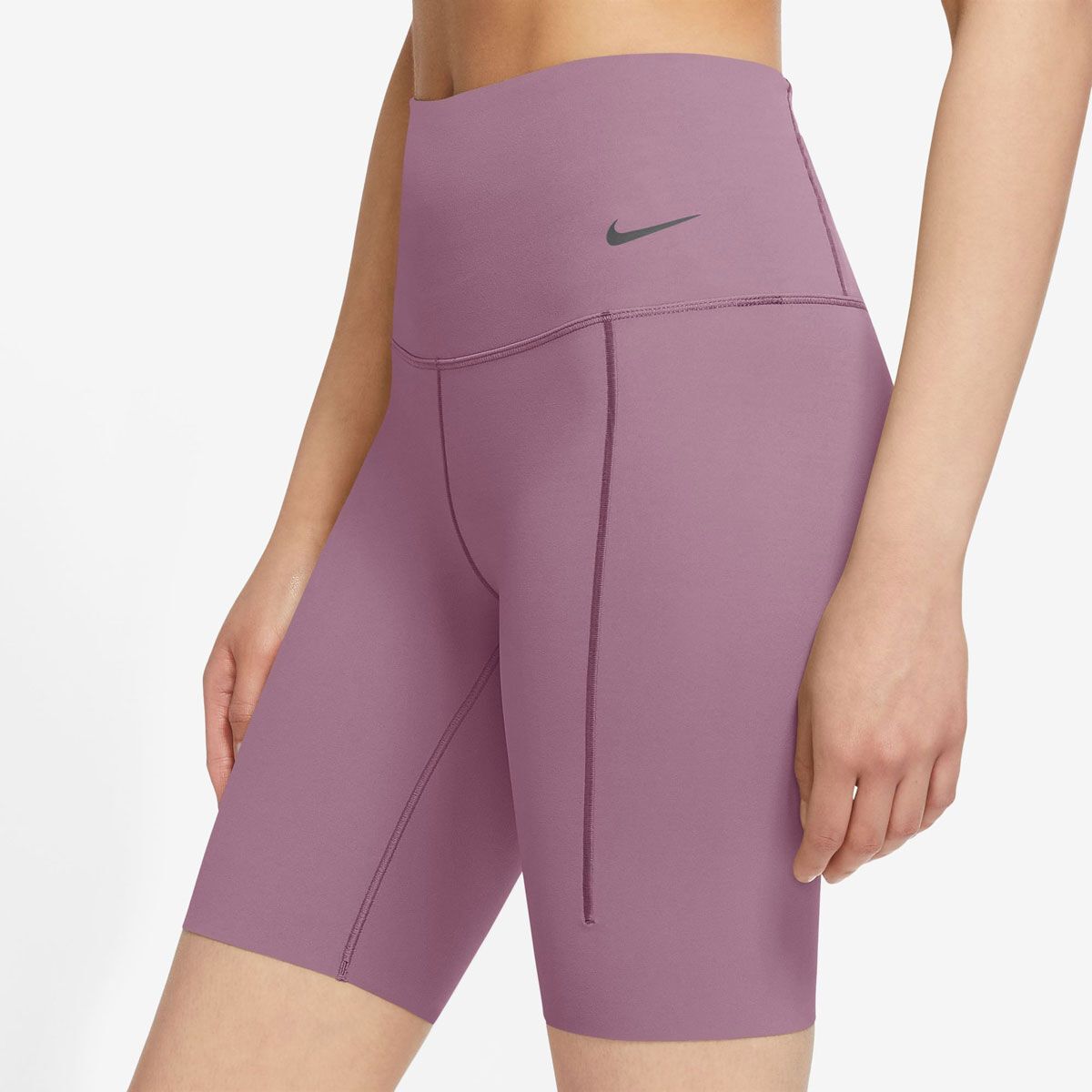 Nike Womens Zenvy Gentle Support High Rise 8 Inch Biker Shorts - Plum slider