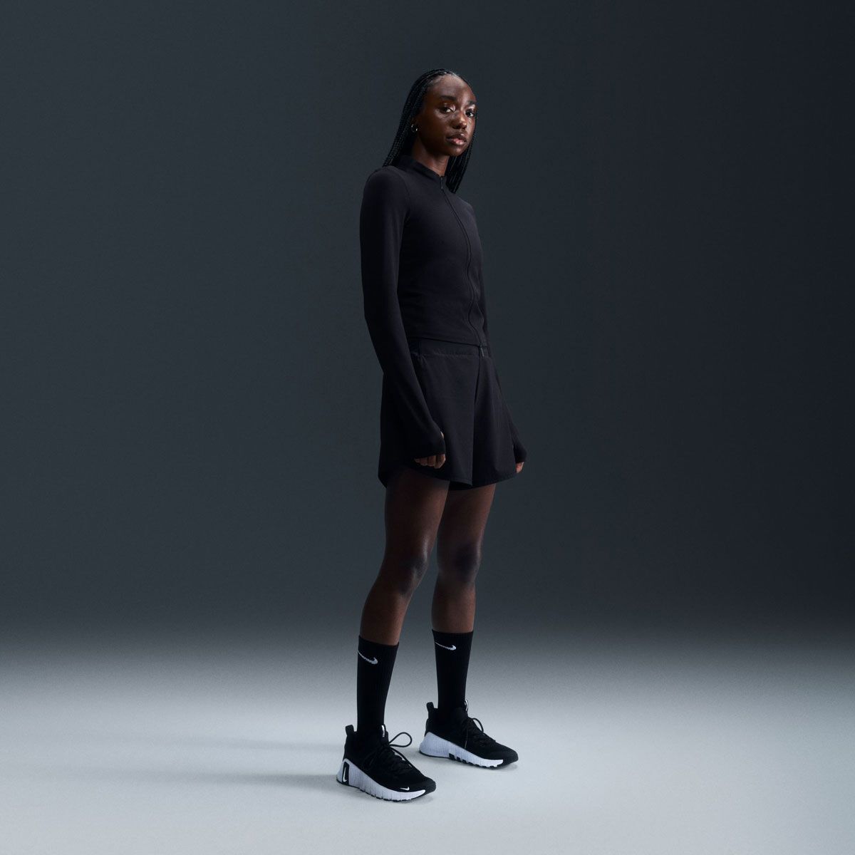 Nike Womens Zenvy InfinaSoft Dri-FIT Full Zip Long Sleeve Training Top - Black