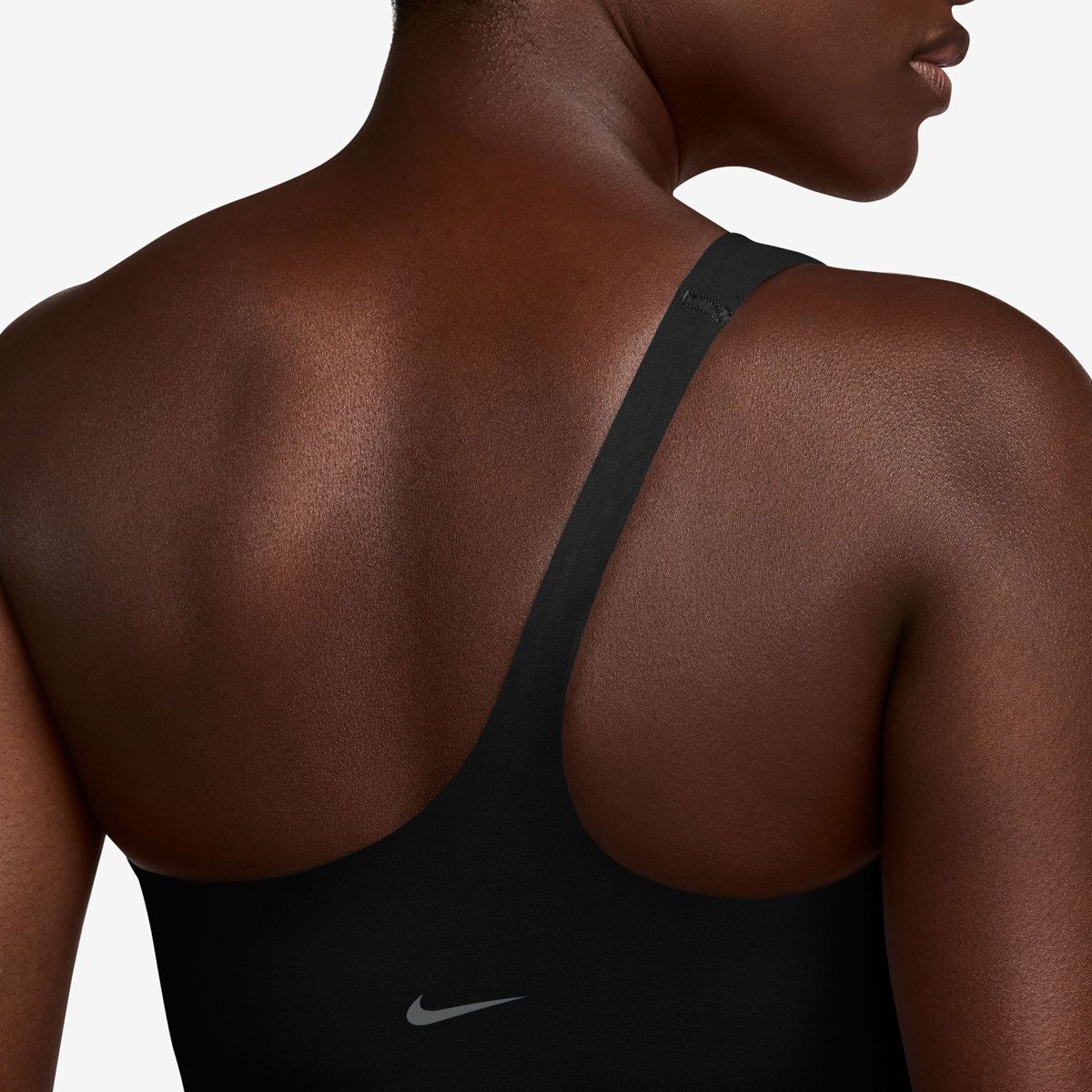 Nike Womens Zenvy Light Support Asymmetrical Padded Sports Bra - Black slider