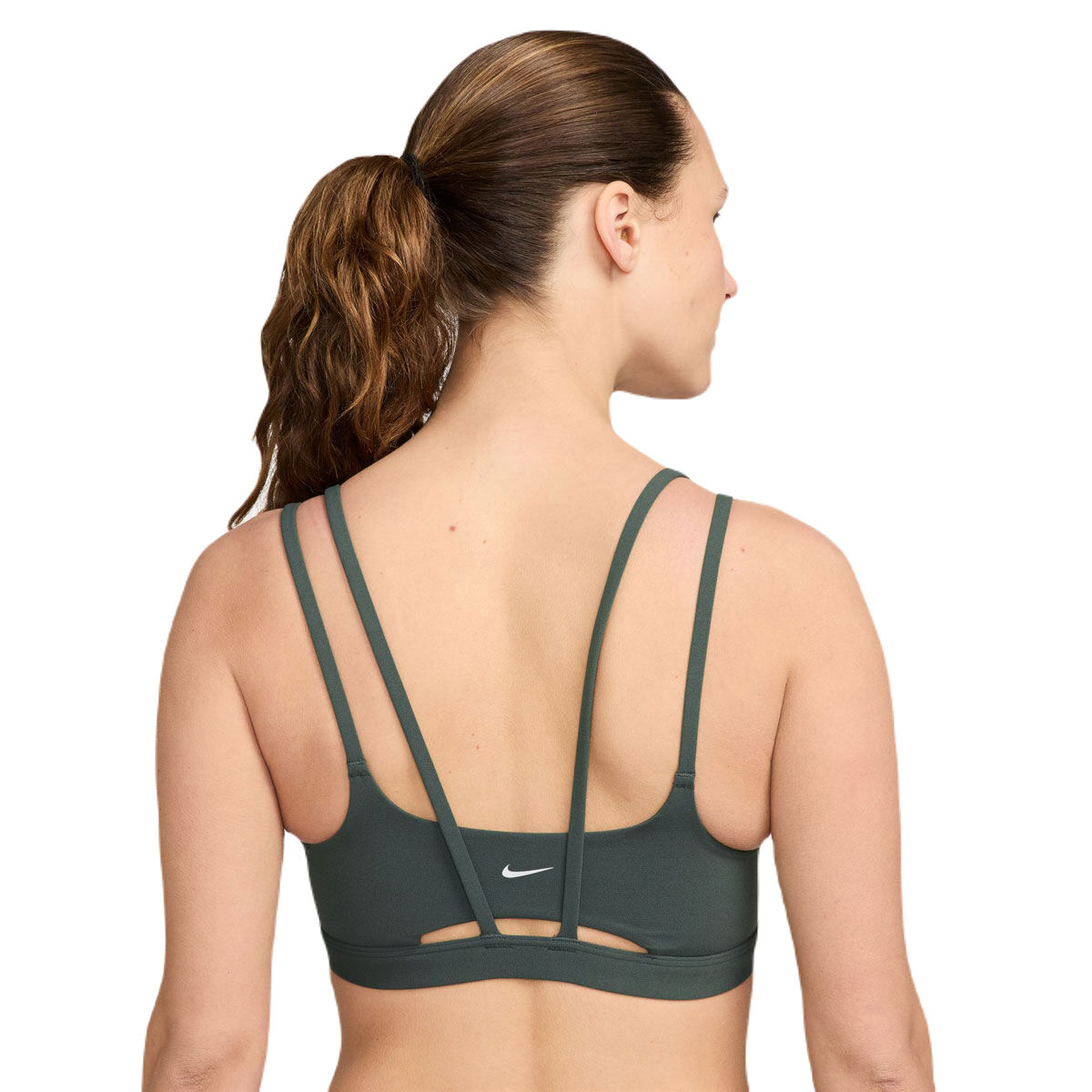 Nike Womens Zenvy Strappy Light Support Padded Sports Bra - Green slider