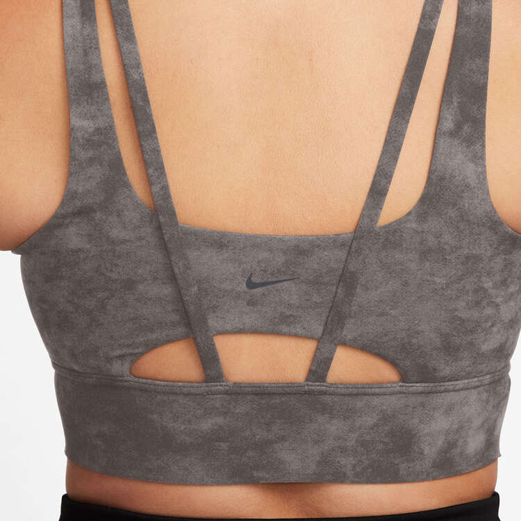 Nike Womens Zenvy Tie-Dye Medium Support Padded Longline Sports Bra - Brown slider