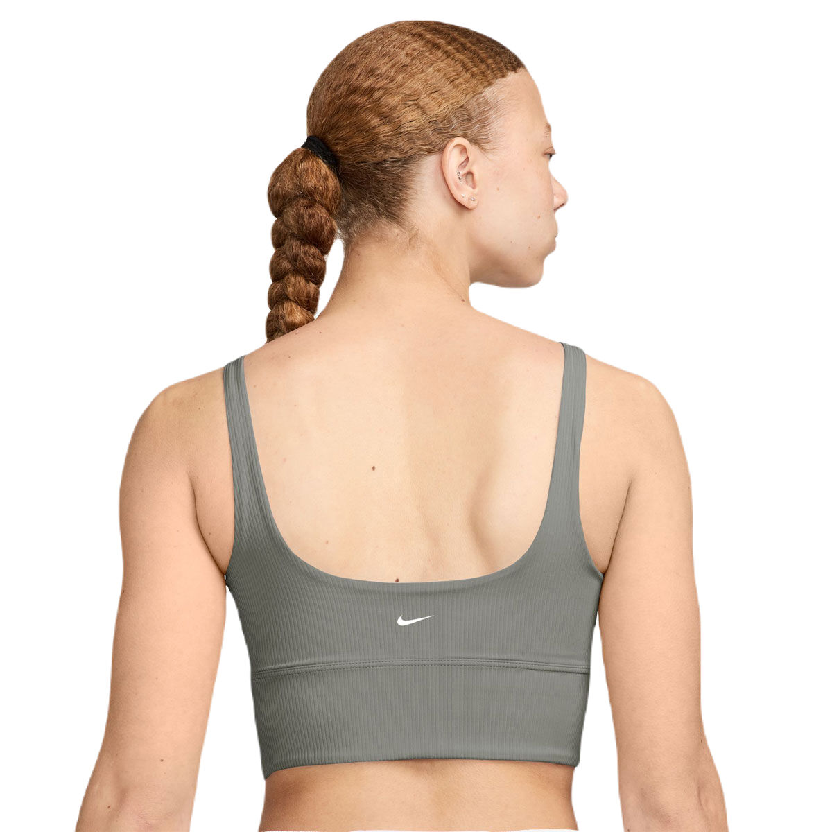 Nike Womens Zenvy Wide Ribbed Light Support Longline Sports Bra - Army slider